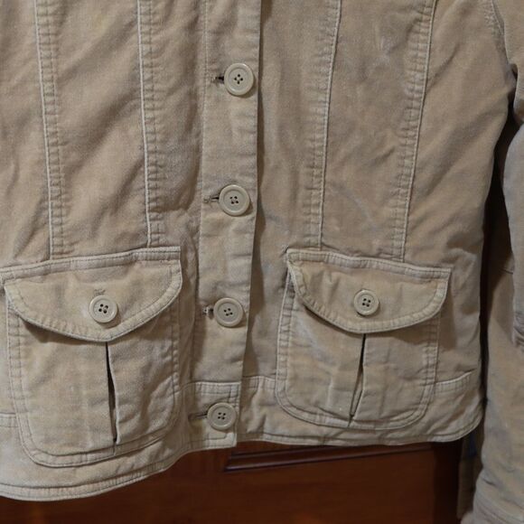 Aeropostale Vintage 90s Y2K Brown Faux Fur Collar Bomber Jacket Medium  Preppy - Picture 3 of 16